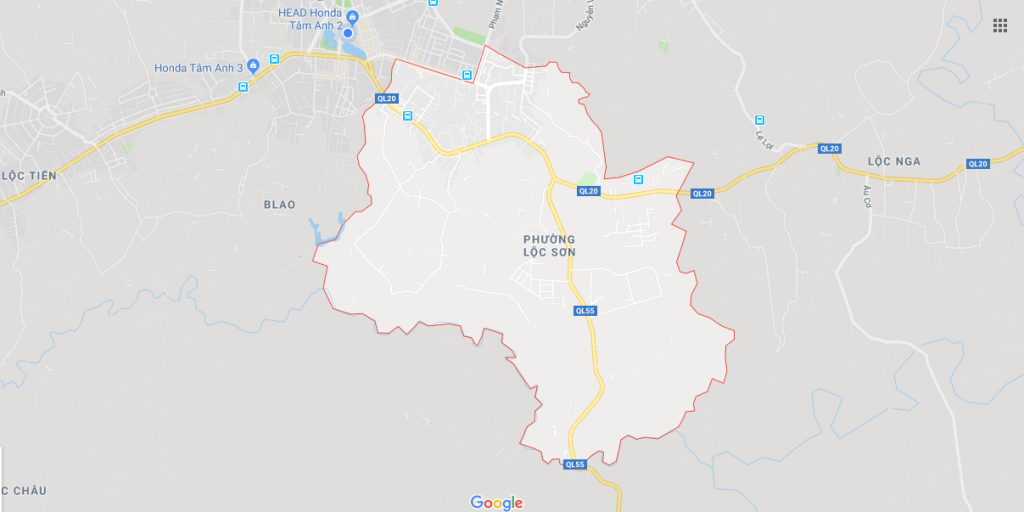 Bản đồ Phường Lộc Sơn, Thành Phố Bảo Lộc, Lâm Đồng