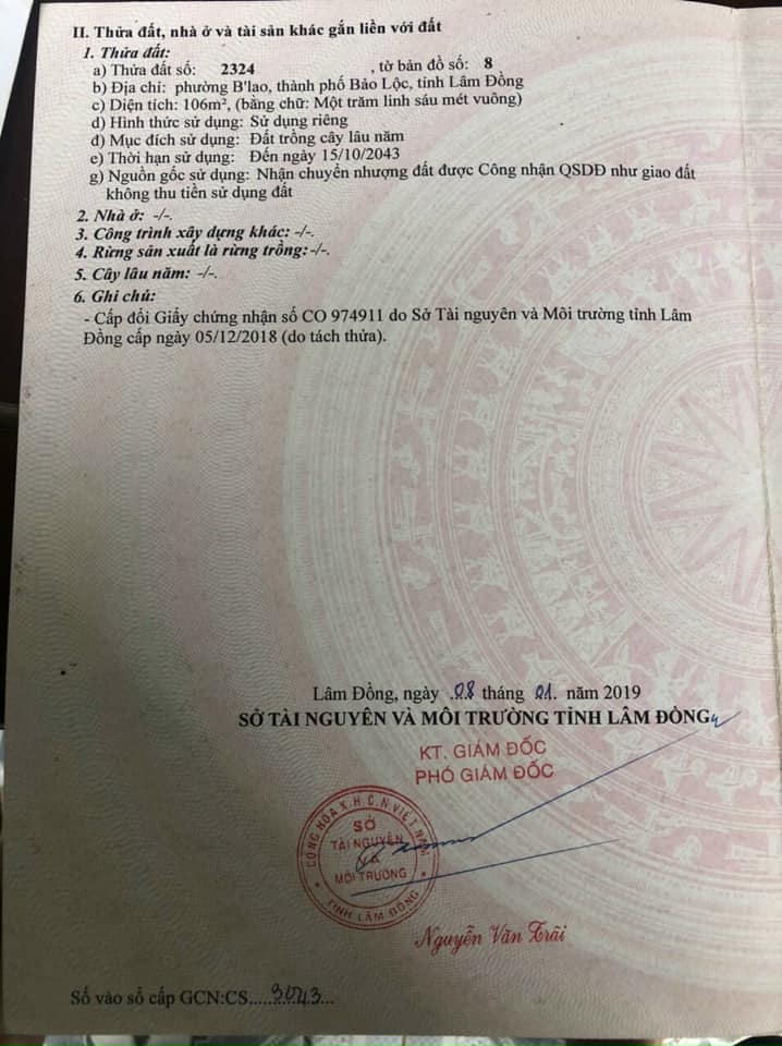Đất nền thổ cư hẻm 88 đường 1/5 Phường Blao Bảo Lộc