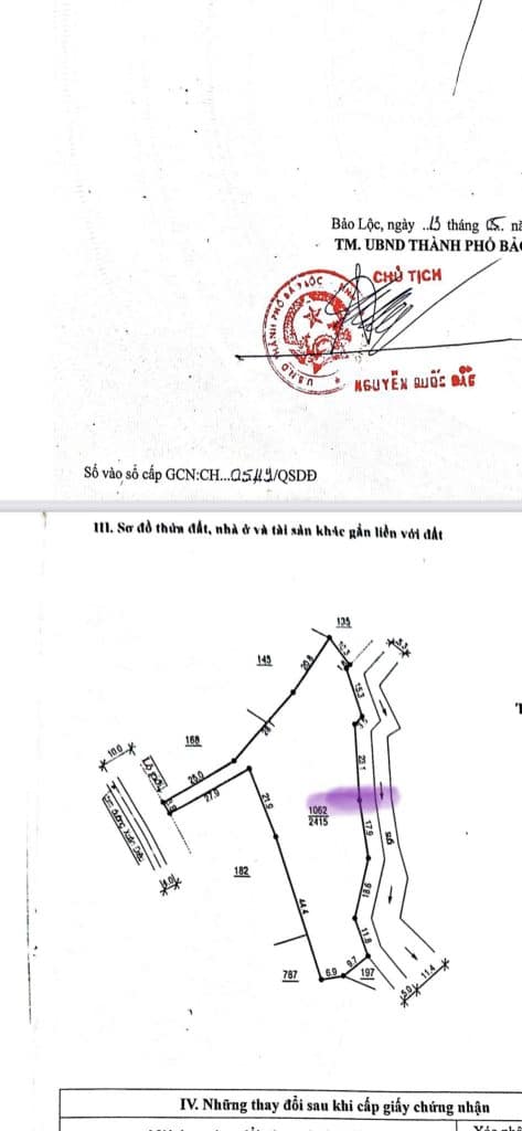 Bán 2,4 sào tại đường Xuân Diệu Xã Lộc Châu Bảo Lộc Lâm Đồng