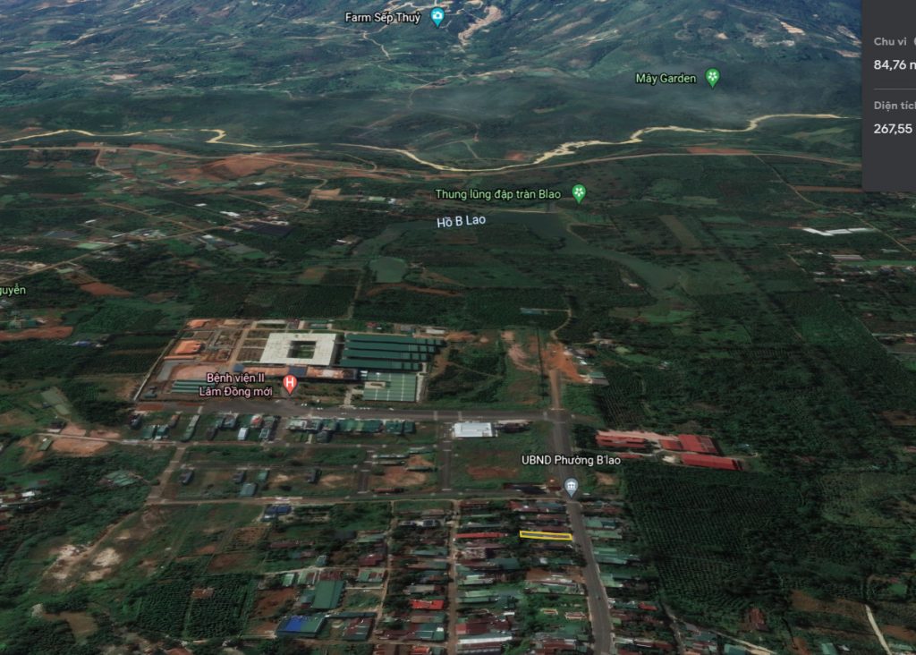 Bán đất mặt tiền Trần Quốc Toản Phường Blao Bảo Lộc Lâm Đồng
