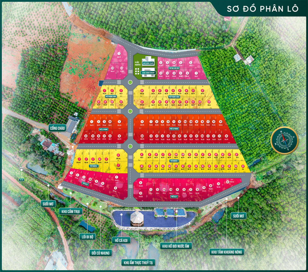 Đất nền Phố Hoa Hillside - Tôn Thất Thuyết Dambri Bảo Lộc Lâm Đồng