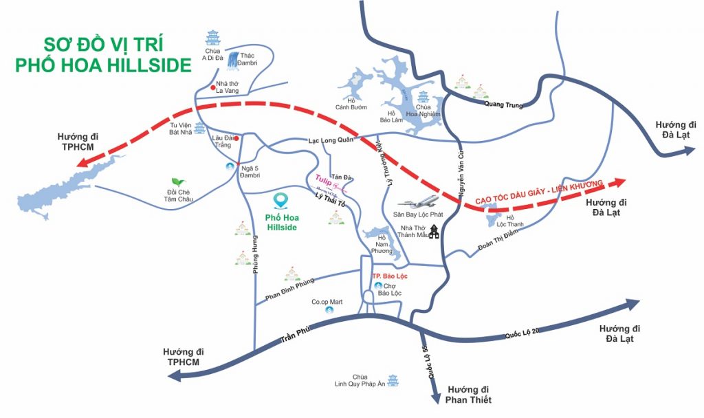 Đất nền Phố Hoa Hillside - Tôn Thất Thuyết Dambri Bảo Lộc Lâm Đồng