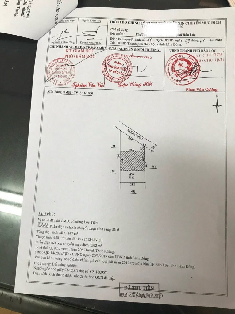 Bán 1,1 sào ngay trung tâm hành chính mới Bảo Lộc