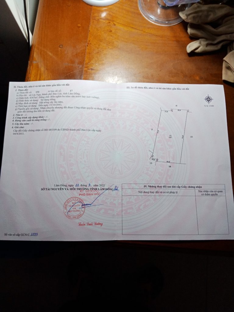 Bán 4,3 sào hẻm Nhà Thờ Tân Hoá Lộc Nga Bảo Lộc Lâm Đồng