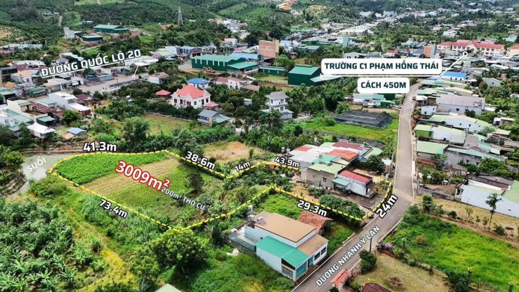 Bán 3 sào nghỉ dưỡng Giáp suối hẻm Ỷ Lan Phường Bảo Lộc Lâm Đồng