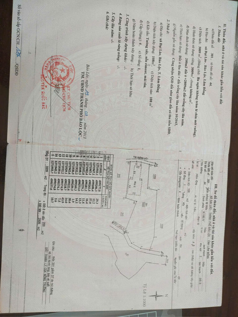 Bán 3 sào nghỉ dưỡng Giáp suối hẻm Ỷ Lan Phường Bảo Lộc Lâm Đồng